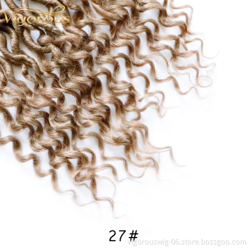 Vigorous Cheap Deep Wavy African Dropshipping Kinky Curly Afro Braids Hair Black Brown Extension Synthetic Ombre Braiding Hair